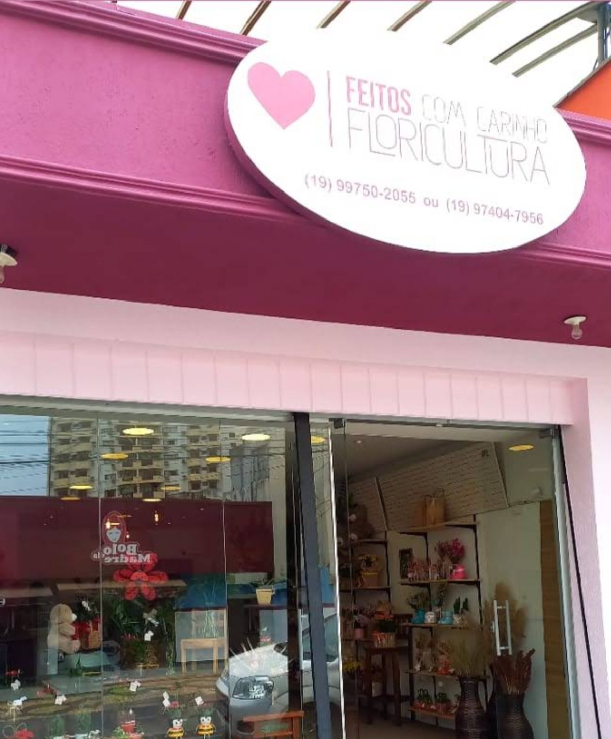 Fachada da Floricultura Feitos Com Carinho em Piracicaba